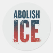 Abolish ICE American Flag Colors Runder Aufkleber (Vorderseite)