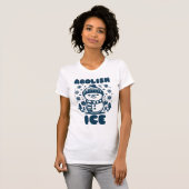 Abolish Ice Anti-Trump Snowman politisch T-Shirt (Vorne ganz)
