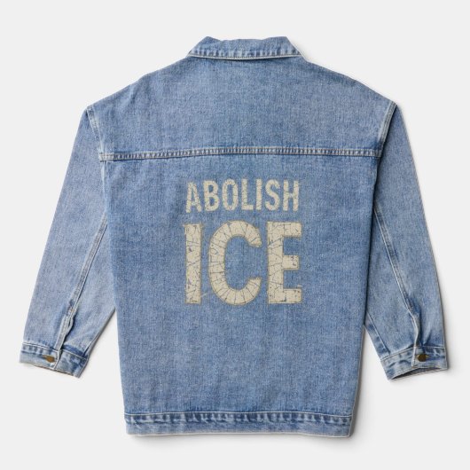 Abolish ICE Bold Protest - Einwanderungsrechte Jeansjacke (Rückseite)