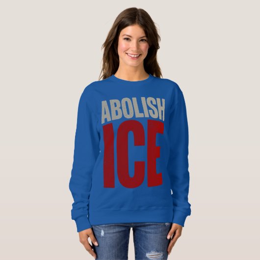Abolish ICE Minimalist Protest Typography Design Sweatshirt (Vorne ganz)