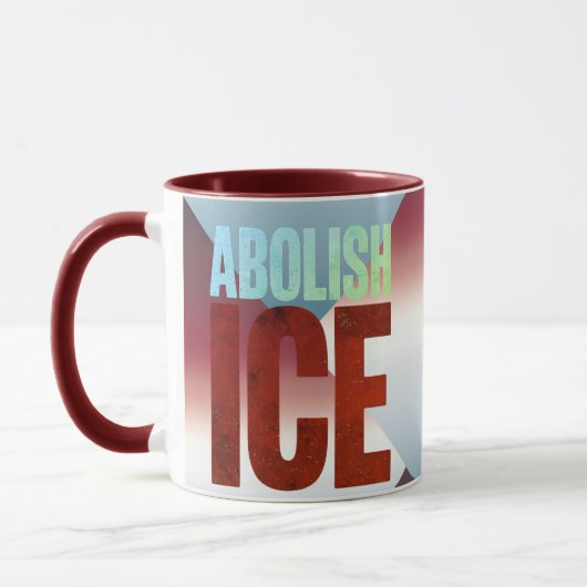Abolish ICE Minimalist Protest Typography Design Tasse (Links)