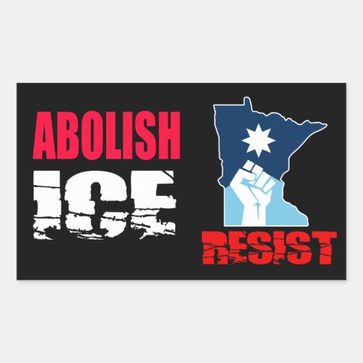 Abolish ICE Rechteckiger Aufkleber (Vorderseite)