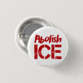 Abolish ICE | Red on White Button (Vorne & Hinten)