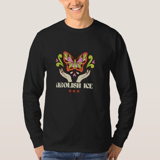 Abolish ICE Retro Protest Resist Support Immigrant T-Shirt (Vorderseite)