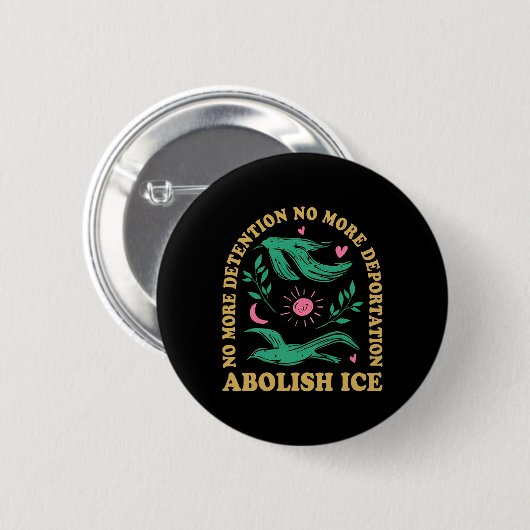 Abolish Ice Retro Protest und widerstehen Support  Button (Vorne & Hinten)