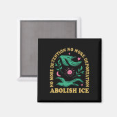 Abolish Ice Retro Protest und widerstehen Support Magnet (Vorderseite/Rückseite)