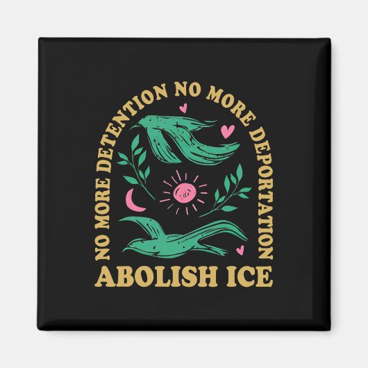 Abolish Ice Retro Protest und widerstehen Support Magnet (Vorne)