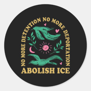 Abolish Ice Retro Protest und widerstehen Support  Runder Aufkleber