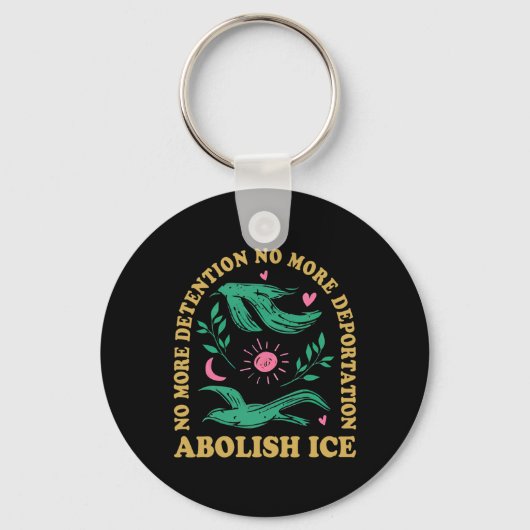 Abolish Ice Retro Protest und widerstehen Support Schlüsselanhänger (Vorderseite)