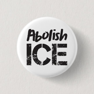 Abolish ICE | Schwarz auf Weiß Button