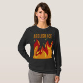ABOLISH ICE with FLAMES T-Shirt (Vorne ganz)