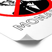 Abolish The Monarchy - König Charles Poster (Ecke)