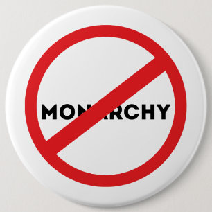 Abolish vom Monarchie Magnet Button