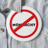 Abolish vom Monarchie Magnet Button (Beispiel)