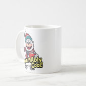 Abominierlich Cooles Winter Yeti Design Kaffeetasse (Vorderseite Links)