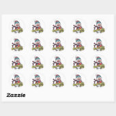 Abominierlich Cooles Winter Yeti Design Runder Aufkleber (Blatt)