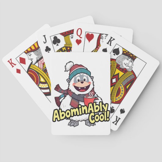 Abominierlich Cooles Winter Yeti Design Spielkarten (Rückseite)
