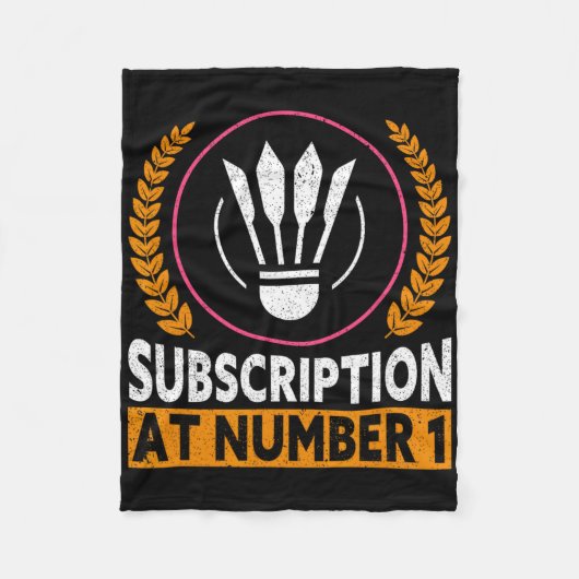 Abonnement bei Nummer 1 Funny Badminton 1 Fleecedecke (Vorderseite)