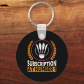 Abonnement bei Nummer 1 Funny Badminton 1 Schlüsselanhänger (Vorderseite)