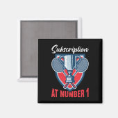 Abonnement bei Nummer 1 Funny Badminton 2 Magnet (Vorderseite/Rückseite)