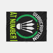 Abonnement bei Nummer 1 Funny Badminton Fleecedecke (Vorderseite (Horizontal))
