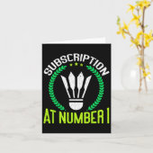 Abonnement bei Nummer 1 Funny Badminton Karte (Gelbe Blume)