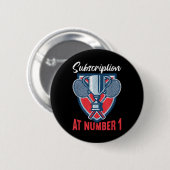 Abonnement bei Nummer 1 Lustiger Badminton Button (Vorne & Hinten)