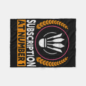 Abonnement bei Nummer 1 Lustiger Badminton Fleecedecke (Vorderseite (Horizontal))