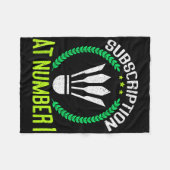 Abonnement bei Nummer 1 Lustiger Badminton Fleecedecke (Vorderseite (Horizontal))