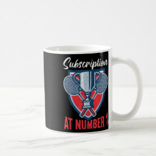 Abonnement bei Nummer 1 Lustiger Badminton Kaffeetasse