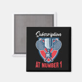 Abonnement bei Nummer 1 Lustiger Badminton  Magnet (Vorderseite/Rückseite)