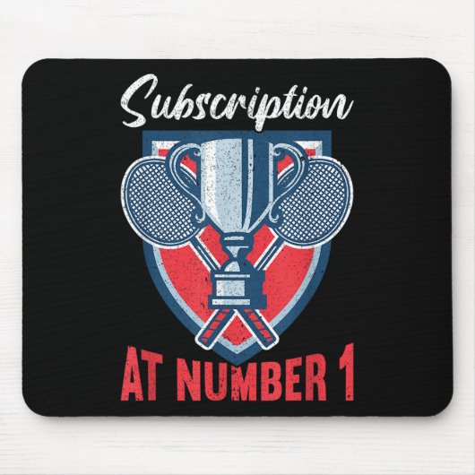 Abonnement bei Nummer 1 Lustiger Badminton  Mousepad (Vorne)