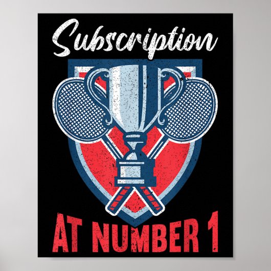 Abonnement bei Nummer 1 lustiger Badminton  Poster (Vorne)