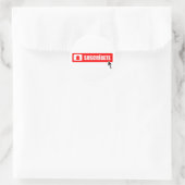 Abonnement Runder Aufkleber (Tasche)