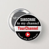 Abonniere meinen Kanal Button (Vorne & Hinten)