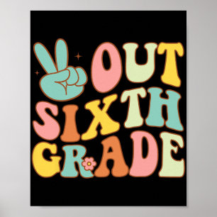 Abonnieren Sie die sechste Grade Groovy Letzten Ta Poster