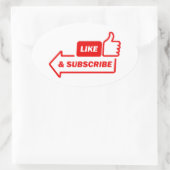 abonnieren Sie meinen YouTube-Kanal Ovaler Aufkleber (Tasche)