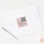 Abonnieren Sie QR-Code Rosa Rosa Quadratischer Aufkleber (Umschlag)