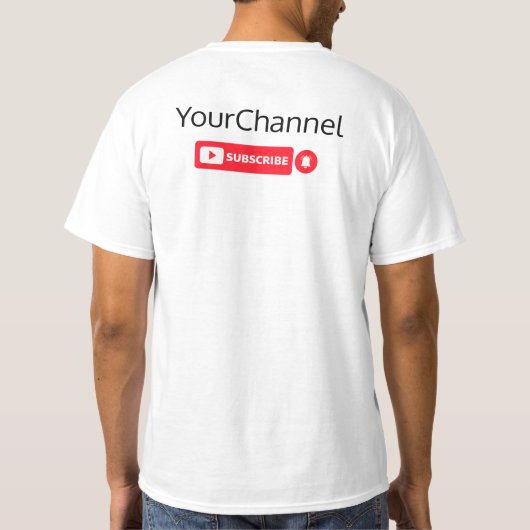 Abonnieren Sie Youtube Channel Name Custom T - Shi T-Shirt (Rückseite)