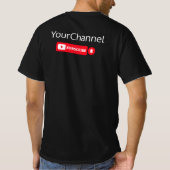Abonnieren Sie Youtube Channel Name Custom T - Shi T-Shirt (Rückseite)