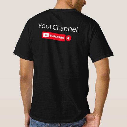 Abonnieren Sie Youtube Channel Name Custom T - Shi T-Shirt (Rückseite)