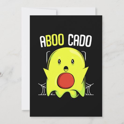 Aboocado Avocado Halloween Einladung (Vorderseite)