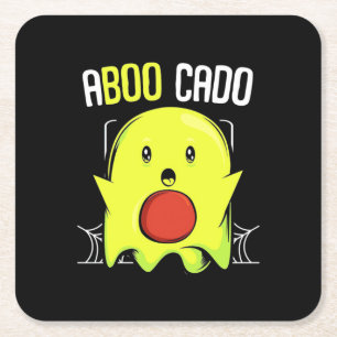 Aboocado Avocado Halloween Rechteckiger Pappuntersetzer