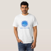 Abora Aufnahme-Blau-auf-Weißer T - Shirt (Vorne ganz)