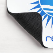 Abora Aufnahmen Blau-auf-Weißes Mousepad (Ecke)