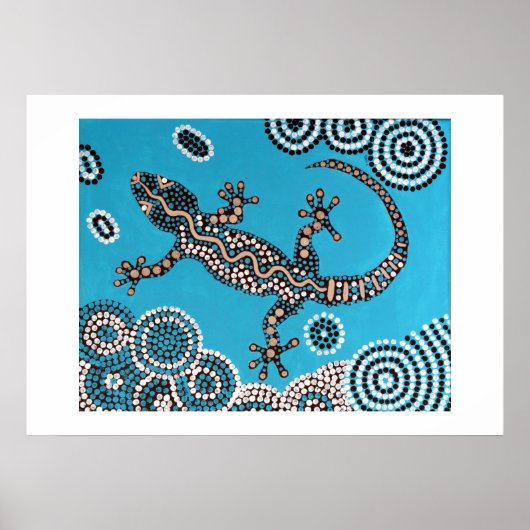 Aboriginal Art Gecko Poster (Vorne)