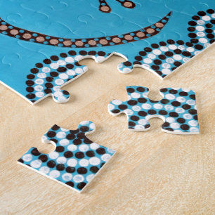 Aboriginal Art, Gecko, Punktmalerei, Dot-Painting Puzzle