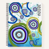 Aboriginal Art Notebook zeitgemäß Notizblock (Vorderseite)