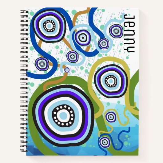 Aboriginal Art Notebook zeitgemäß Notizblock (Vorderseite)