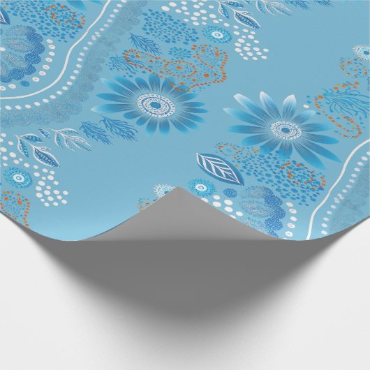 Aboriginal Art Wrapping Paper Geschenkpapier (Ecke)